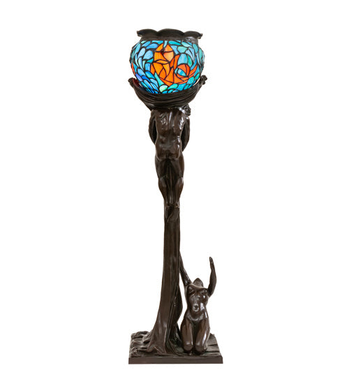 Meyda Tiffany - 10708 - One Light Table Lamp - Lovers' Trangle - Mahogany Bronze