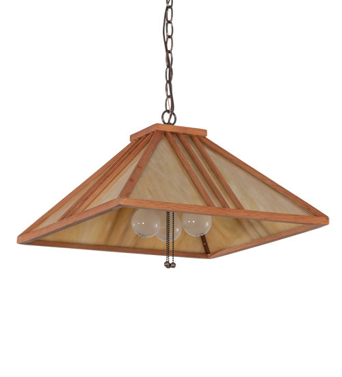 Meyda Tiffany - 134178 - Three Light Pendant - Forestwood - Mahogany Bronze