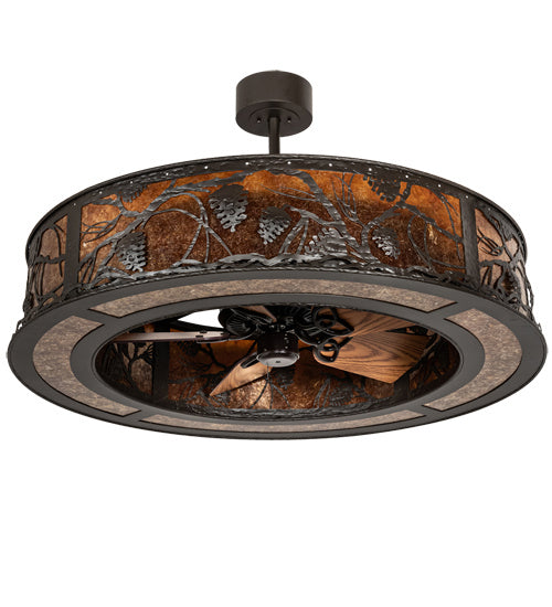 Meyda Tiffany - 219293 - Eight Light Chandel-Air - Whispering Pines - Oil Rubbed Bronze