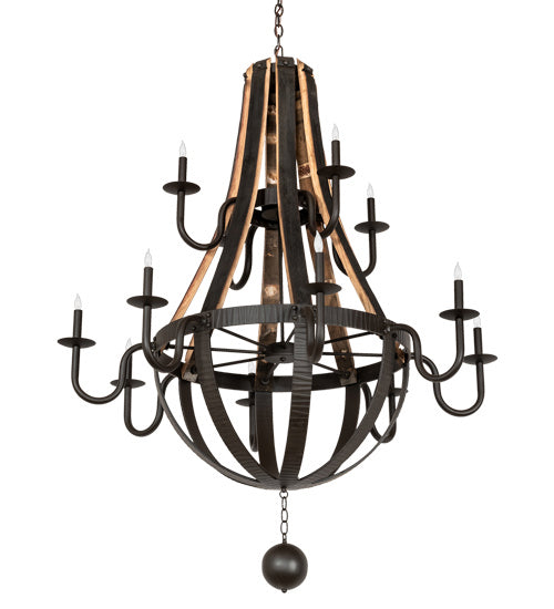 Meyda Tiffany - 219497 - 12 Light Chandelier - Barrel Stave - Oil Rubbed Bronze