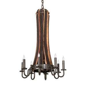 Meyda Tiffany - 219855 - Nine Light Chandelier - Barrel Stave - Timeless Bronze