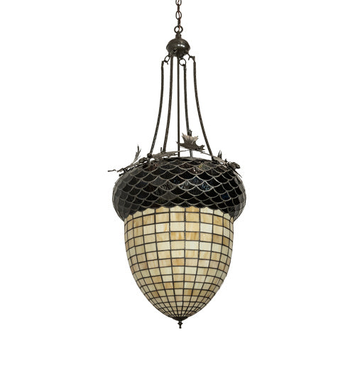 Meyda Tiffany - 220216 - Three Light Pendant - Greenbriar Oak - Timeless Bronze