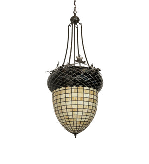 Meyda Tiffany - 220216 - Three Light Pendant - Greenbriar Oak - Timeless Bronze