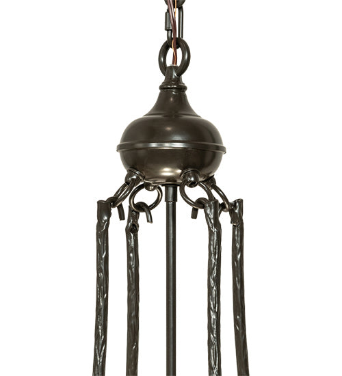 Meyda Tiffany - 220216 - Three Light Pendant - Greenbriar Oak - Timeless Bronze