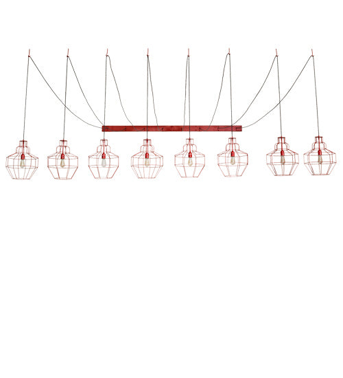 Meyda Tiffany - 213578 - Eight Light Pendant - Troy - Red Ruby