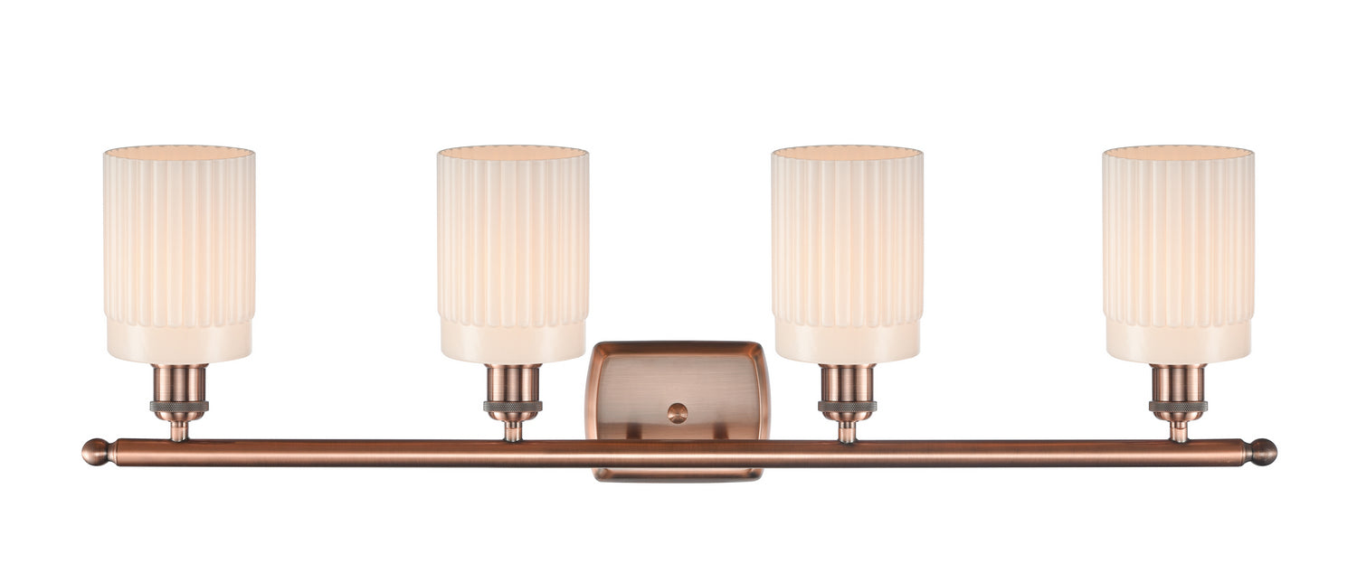 Innovations - 516-4W-AC-G341 - Four Light Bath Vanity - Ballston - Antique Copper