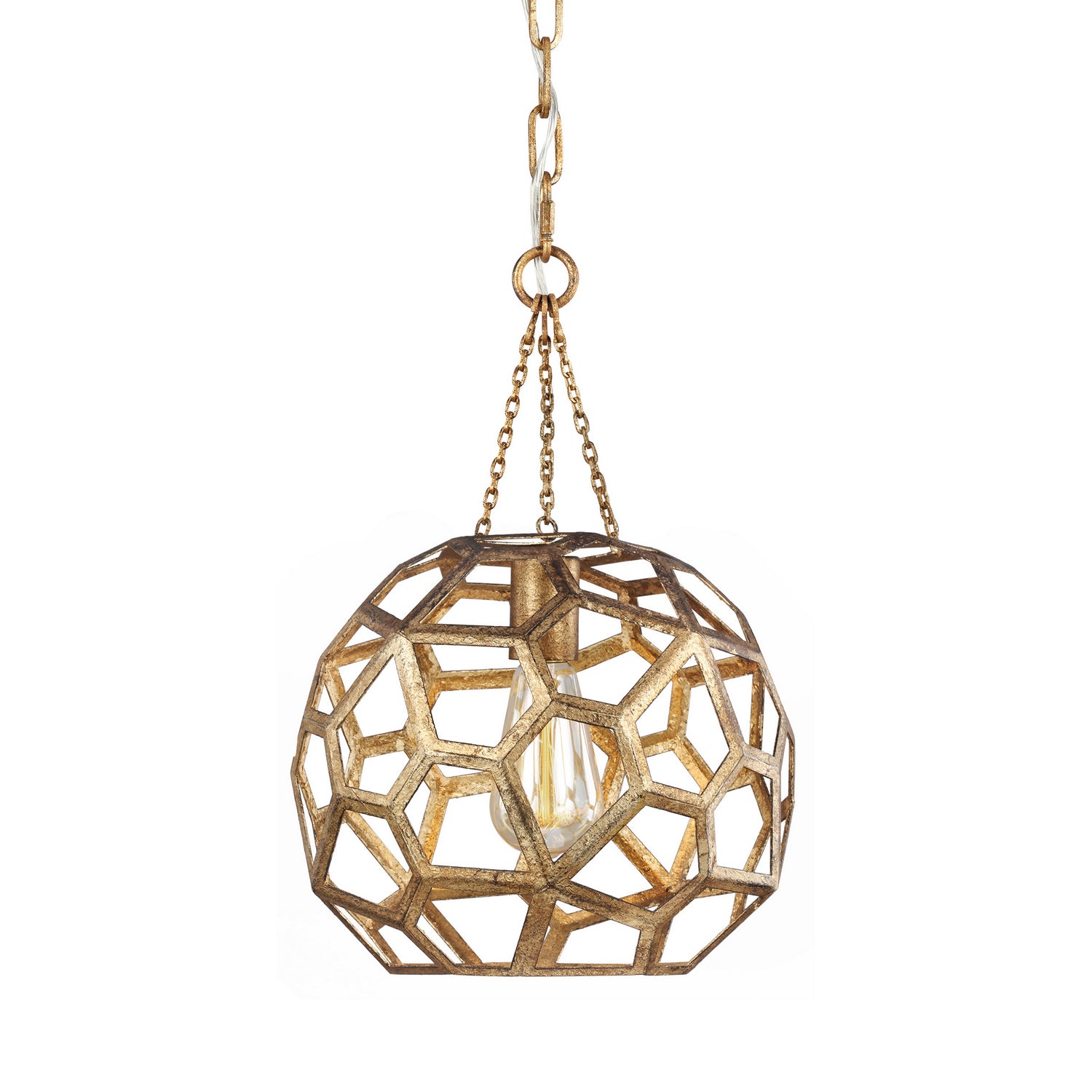 Visual Comfort Studio - AP1051ADB - One Light Pendant - Feccetta - Antique Gild