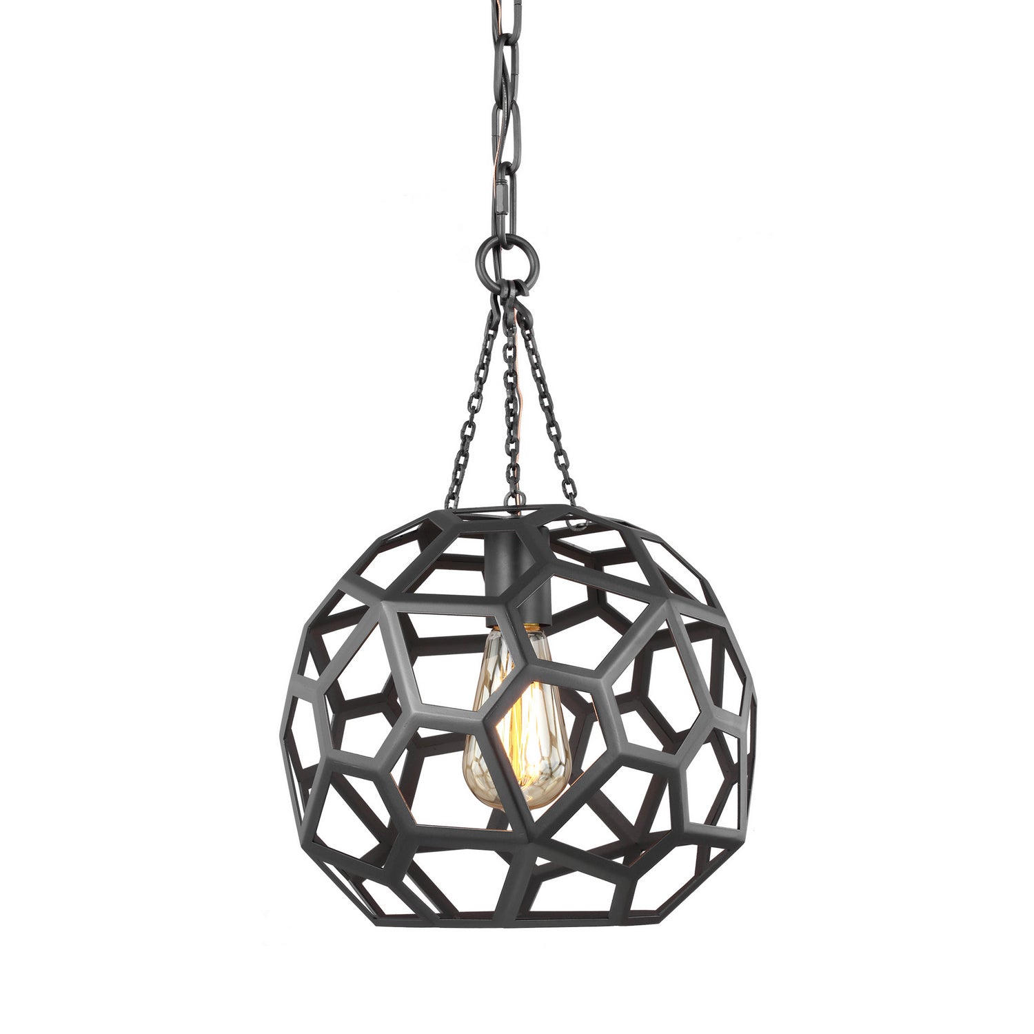 Visual Comfort Studio - AP1051MBK - One Light Pendant - Feccetta - Midnight Black