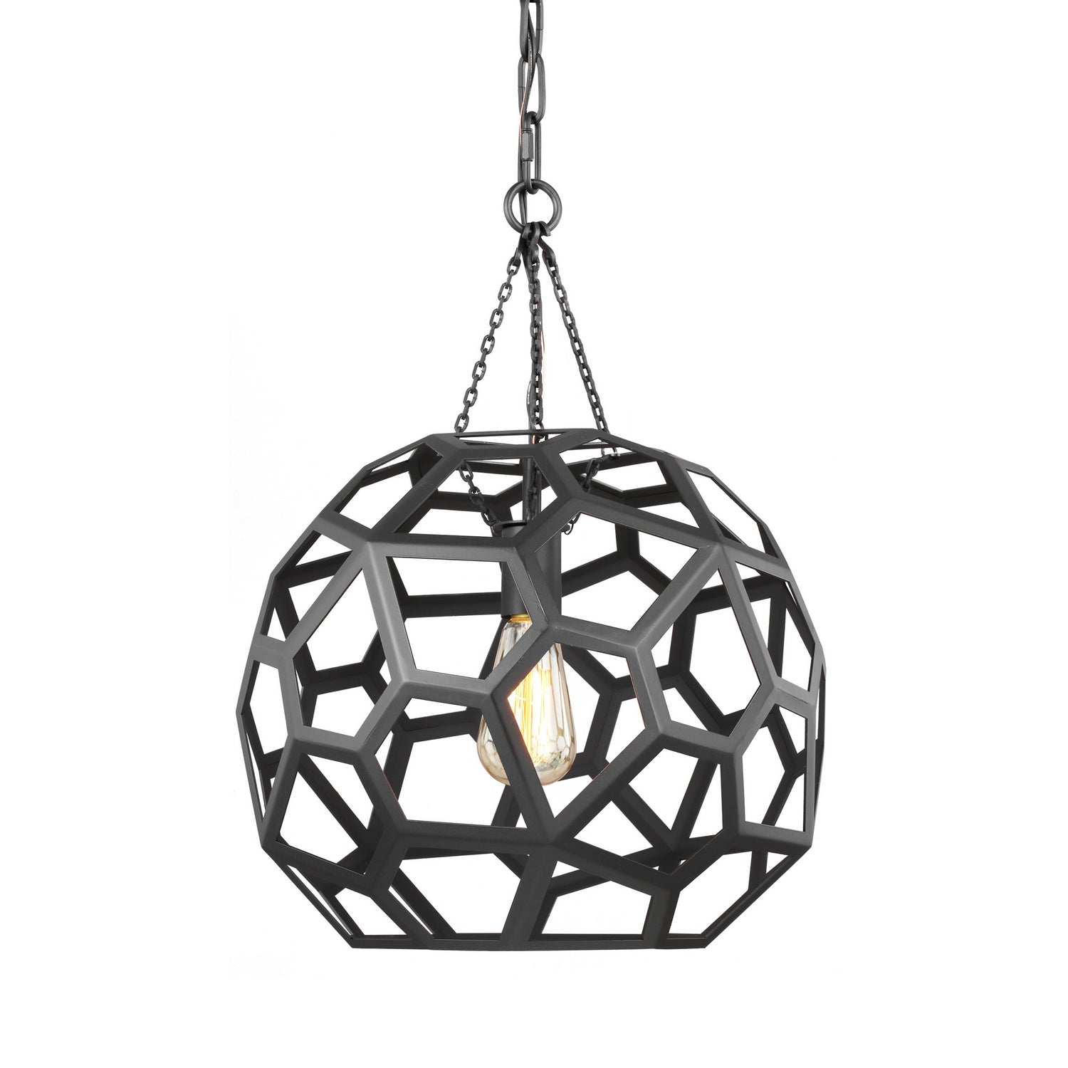 Visual Comfort Studio - AP1061MBK - One Light Pendant - Feccetta - Midnight Black