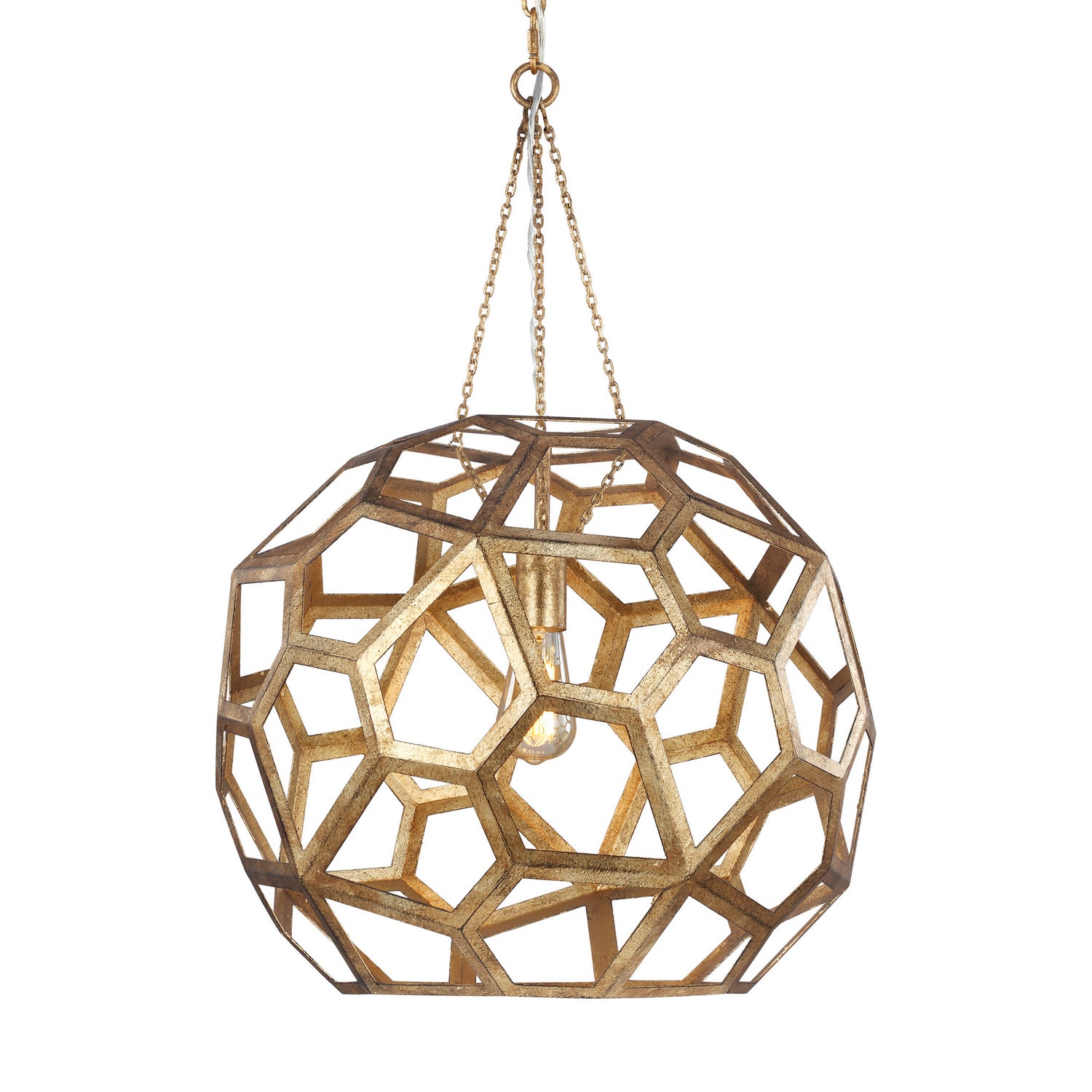 Visual Comfort Studio - AP1071ADB - One Light Pendant - Feccetta - Antique Gild