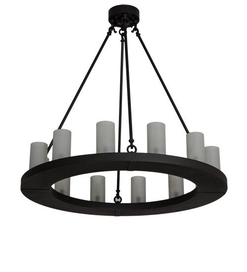 2nd Avenue - 35020-25A - 12 Light Chandelier - Loxley - Wrought Iron