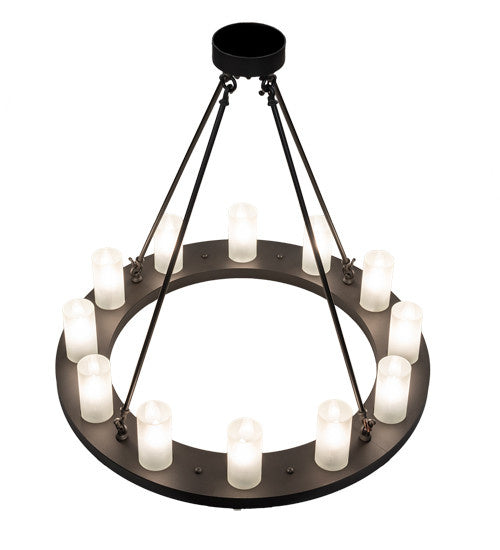 2nd Avenue - 35020-25A - 12 Light Chandelier - Loxley - Wrought Iron