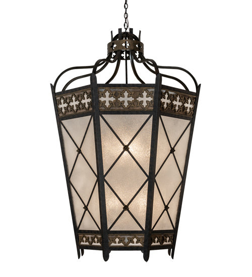 Meyda Tiffany - 211859 - Eight Light Pendant - Cardiff - Umber Patina & Antique Distressed Gold