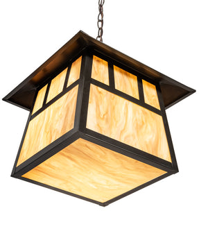 Meyda Tiffany - 218679 - Three Light Pendant - Stillwater - Craftsman Brown