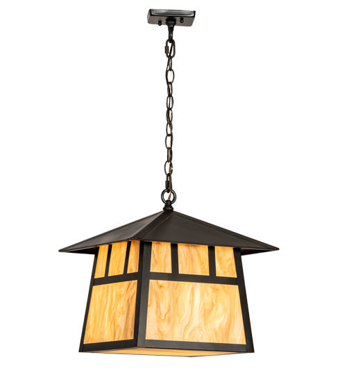 Meyda Tiffany - 218679 - Three Light Pendant - Stillwater - Craftsman Brown