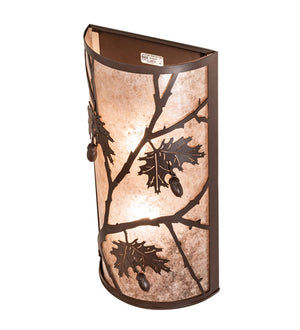 Meyda Tiffany - 221124 - Two Light Wall Sconce - Oak Leaf & Acorn - Cafe Noir