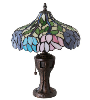 Meyda Tiffany - 224040 - One Light Table Lamp - Wisteria - Mahogany Bronze