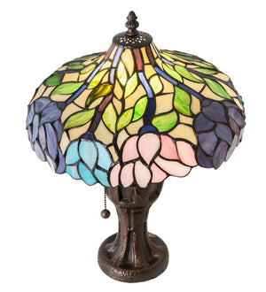 Meyda Tiffany - 224040 - One Light Table Lamp - Wisteria - Mahogany Bronze