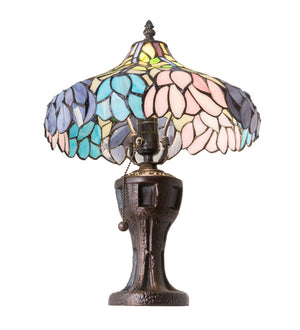 Meyda Tiffany - 224040 - One Light Table Lamp - Wisteria - Mahogany Bronze