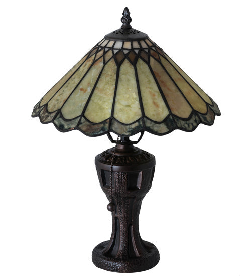 Meyda Tiffany - 224113 - One Light Table Lamp - Carousel - Mahogany Bronze