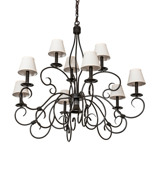 Meyda Tiffany - 224138 - Ten Light Chandelier - Grace - Timeless Bronze