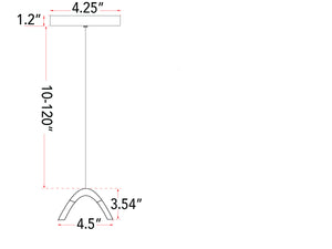 Abra - 10001PN-MB - LED Pendant - Eros - Matte Black