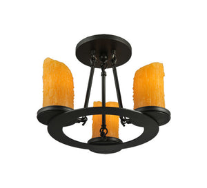 2nd Avenue - 58533-2 - Three Light Semi-Flushmount - Carpathian - Wrought Iron