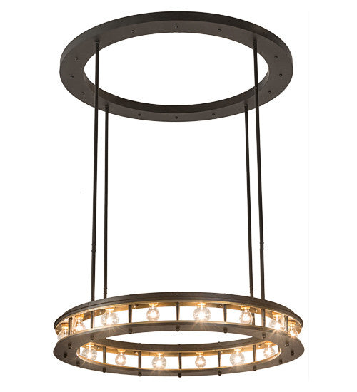 2nd Avenue - 64892-136B - 16 Light Pendant - Alva - Solar Black / Buttered Brass