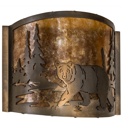 Meyda Tiffany - 174065 - One Light Wall Sconce - Lone Bear - Antique Copper