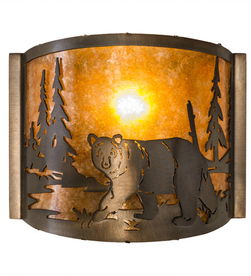 Meyda Tiffany - 174065 - One Light Wall Sconce - Lone Bear - Antique Copper