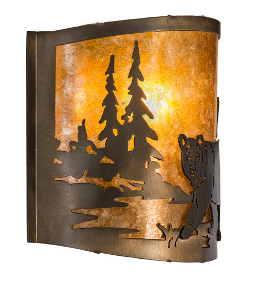 Meyda Tiffany - 174065 - One Light Wall Sconce - Lone Bear - Antique Copper