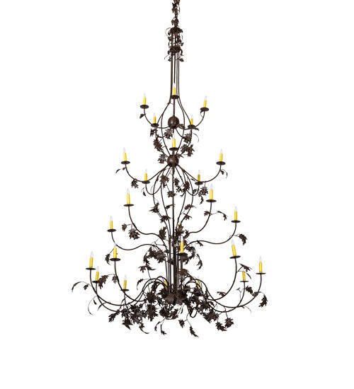 Meyda Tiffany - 219575 - 25 Light Chandelier - Oak Leaf - Cafe Noir