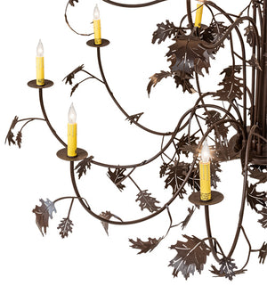 Meyda Tiffany - 219575 - 25 Light Chandelier - Oak Leaf - Cafe Noir