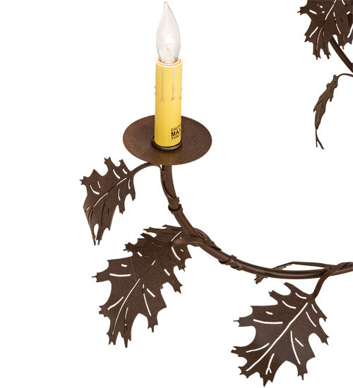 Meyda Tiffany - 219577 - 15 Light Chandelier - Oak Leaf - Cafe Noir