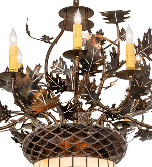 Meyda Tiffany - 221201 - 11 Light Chandelier - Oak Leaf & Acorn - Antique Copper