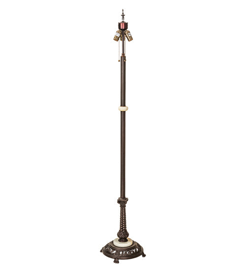 Meyda Tiffany - 225024 - Three Light Floor Lamp - Tiffany Wisteria - Mahogany Bronze