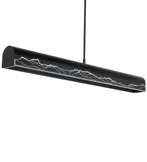 Meyda Tiffany - 225607 - LED Pendant - Mountains - Solar Black & Natural Iron