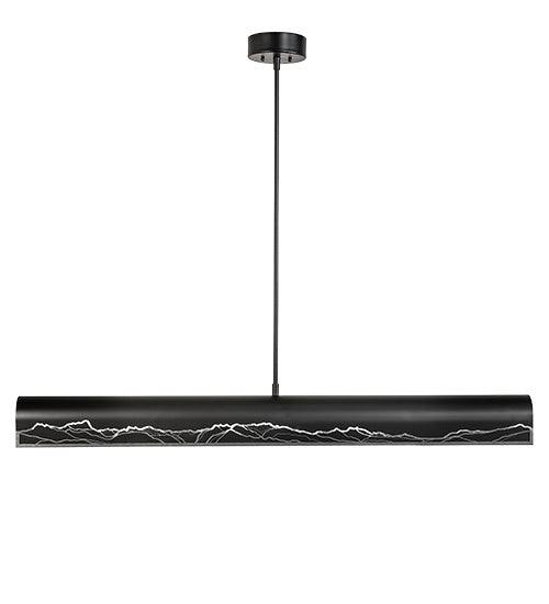 Meyda Tiffany - 225607 - LED Pendant - Mountains - Solar Black & Natural Iron