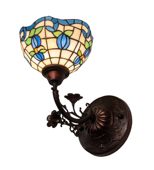 Meyda Tiffany - 225837 - One Light Wall Sconce - Roseborder - Mahogany Bronze