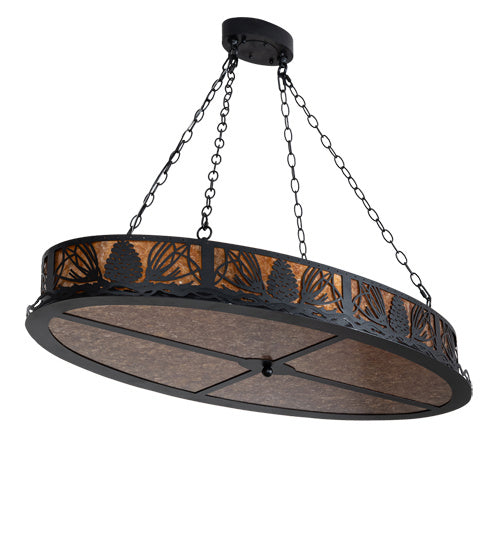 Meyda Tiffany - 225845 - Eight Light Pendant - Pinecone - Textured Black