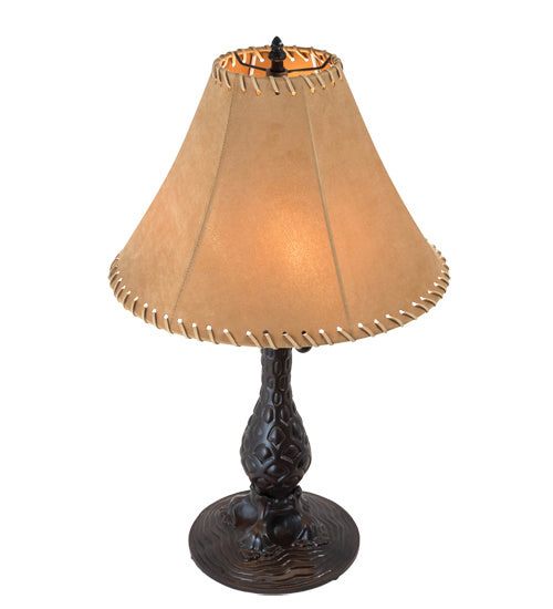 Meyda Tiffany - 225854 - Three Light Table Lamp - Roseborder - Mahogany Bronze