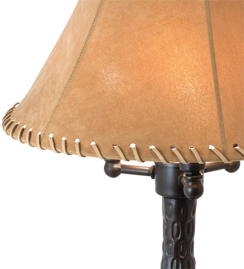 Meyda Tiffany - 225854 - Three Light Table Lamp - Roseborder - Mahogany Bronze