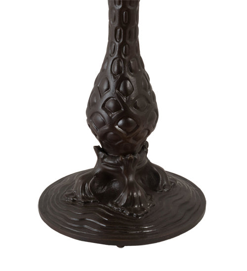 Meyda Tiffany - 225854 - Three Light Table Lamp - Roseborder - Mahogany Bronze