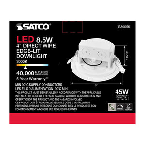 Satco - S39056 - LED Downlight - White