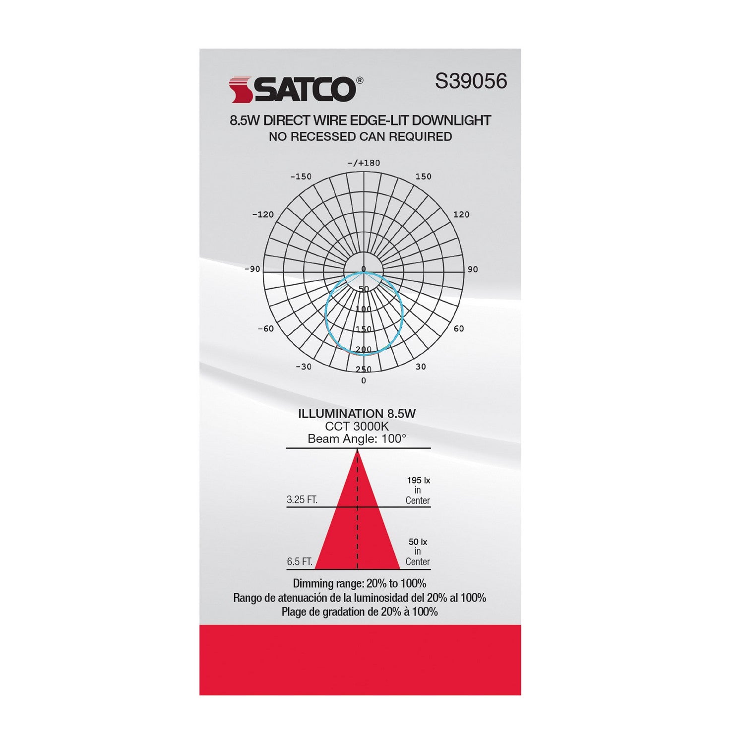Satco - S39056 - LED Downlight - White