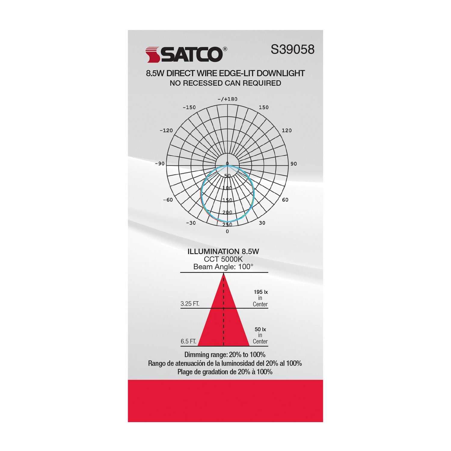 Satco - S39058 - LED Downlight - White