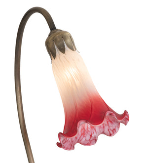 Meyda Tiffany - 12517 - One Light Accent Lamp - Pink/White - Mahogany Bronze