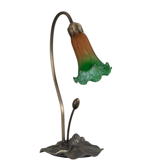 Meyda Tiffany - 13677 - One Light Accent Lamp - Amber/Green - Mahogany Bronze