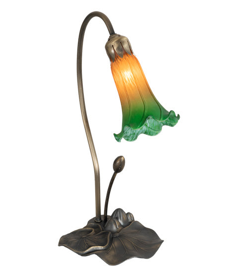 Meyda Tiffany - 13677 - One Light Accent Lamp - Amber/Green - Mahogany Bronze