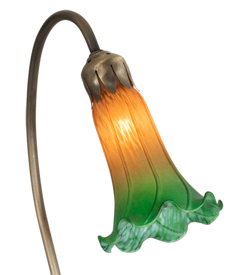 Meyda Tiffany - 13677 - One Light Accent Lamp - Amber/Green - Mahogany Bronze